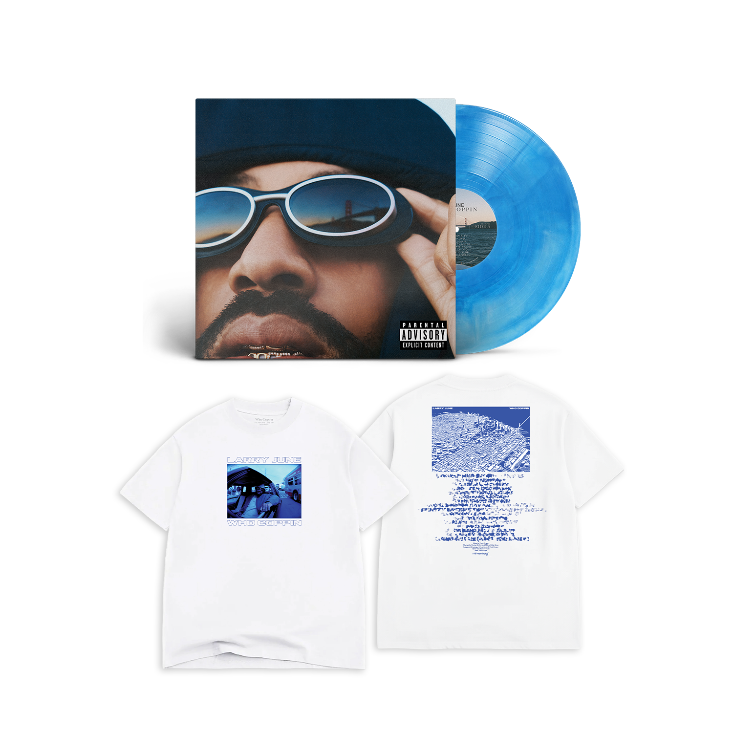 Who Coppin Vinyl & Machinist T-Shirt Fan Pack - Blue Galaxy
