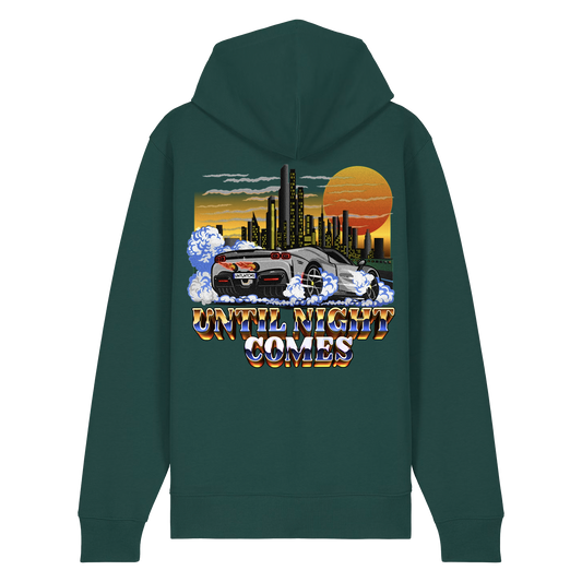 Until Night Comes - Cityscape Zip Hoodie (Pine Green)