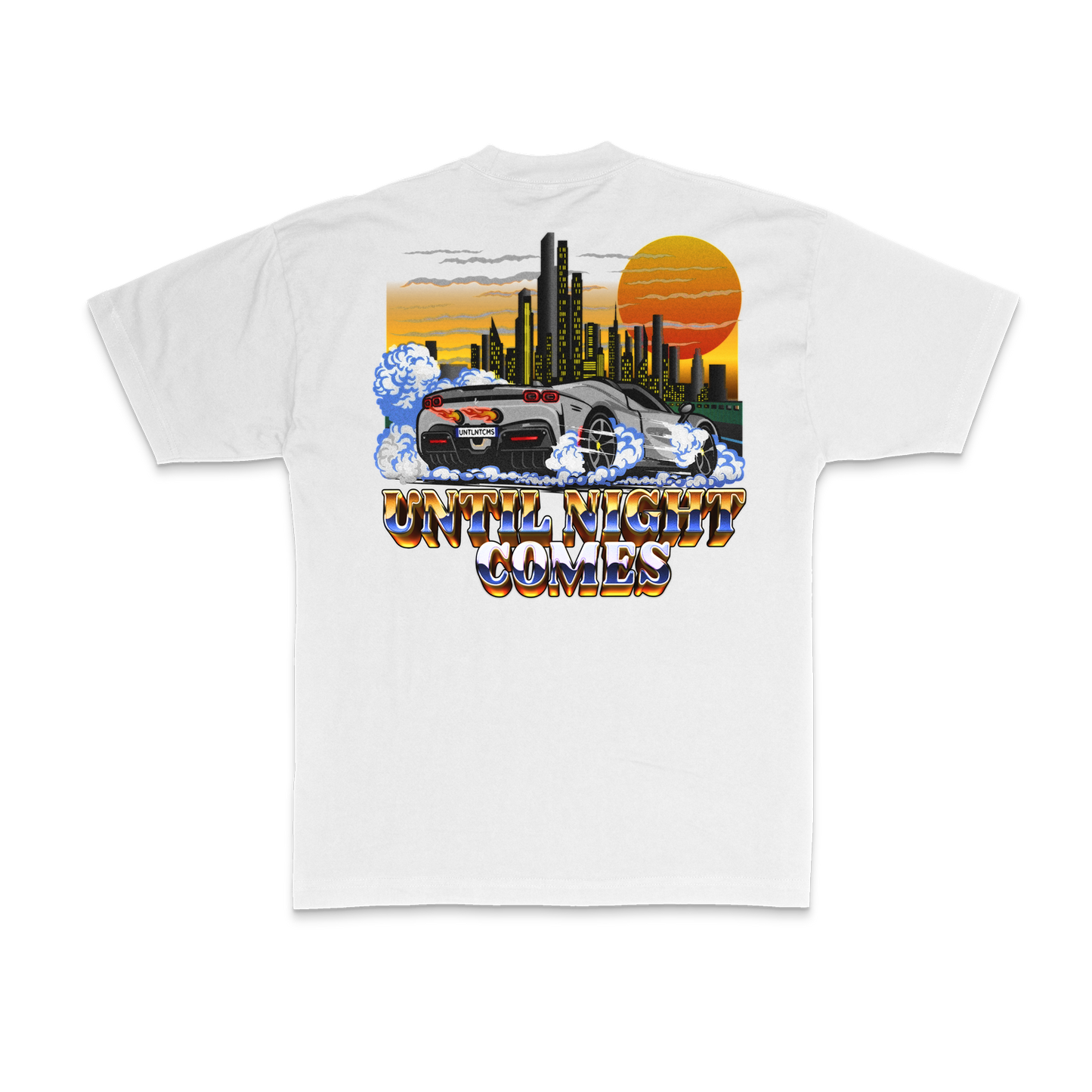 Until Night Comes - Cityscape T-Shirt (White)