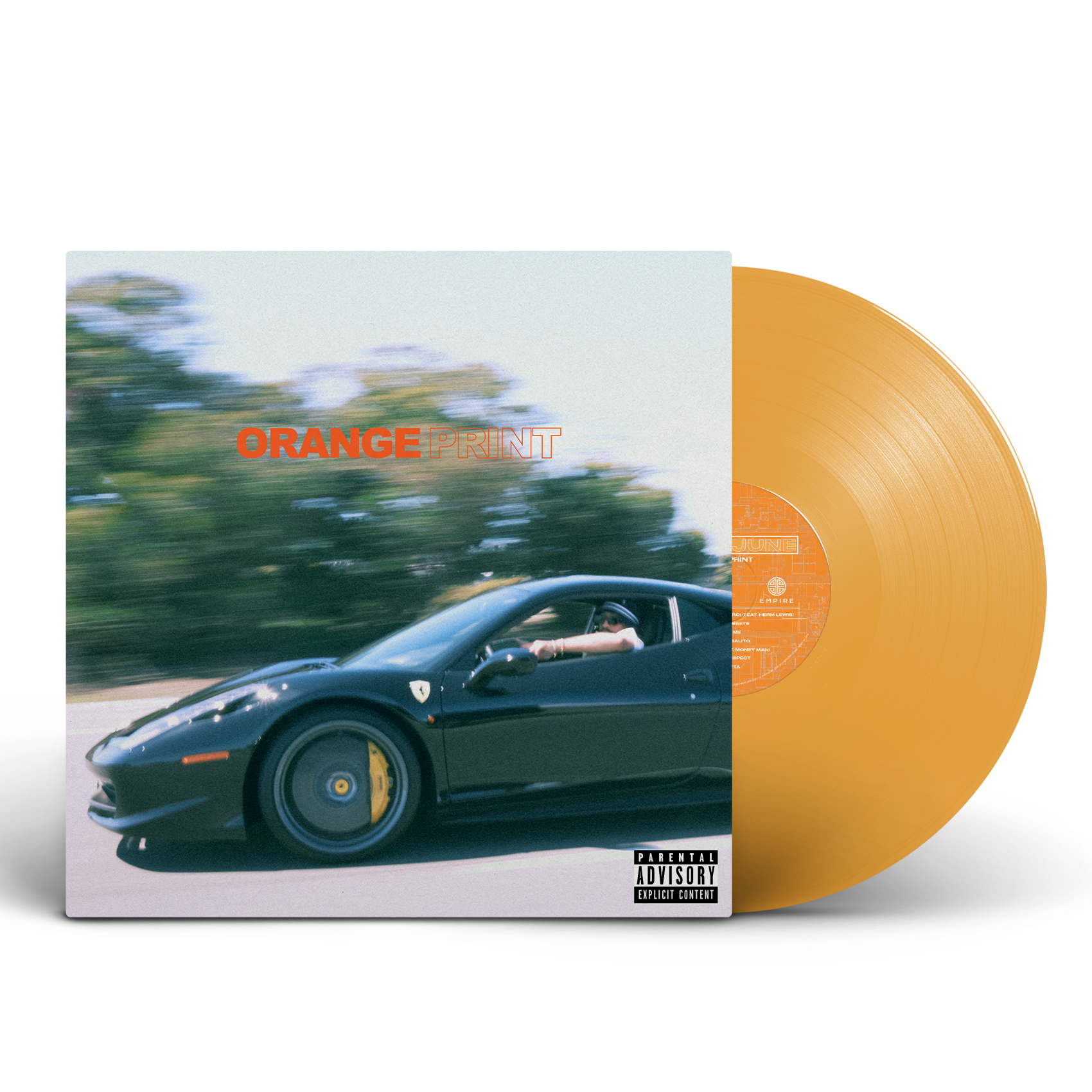 Larry June Orange Print Vinyl Larry June s Store larry-june-orange-print-vinyl-larry-june-s-store