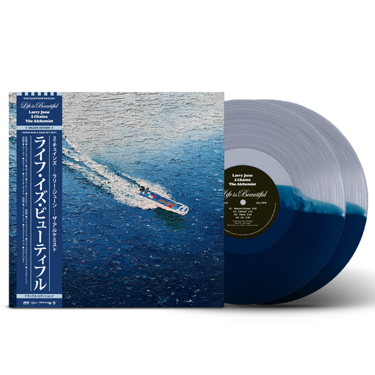 Larry June, 2 Chainz & The Alchemist - Life Is Beautiful Deluxe (Ocean Blue & Clear Sky Split Vinyl)