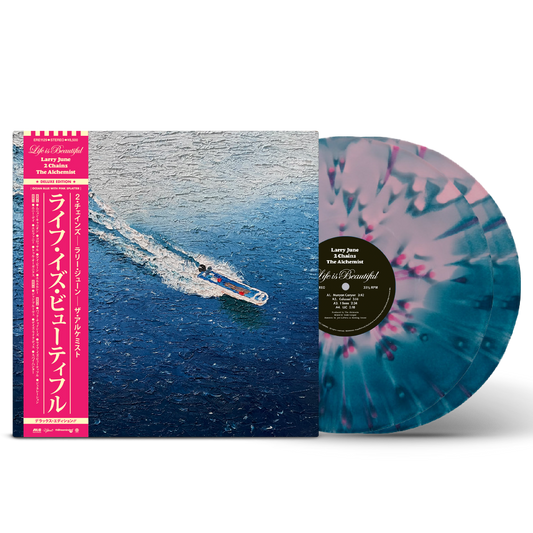 Larry June, 2 Chainz & The Alchemist - Life Is Beautiful Deluxe (Ocean Blue with Pink Spatter Vinyl)
